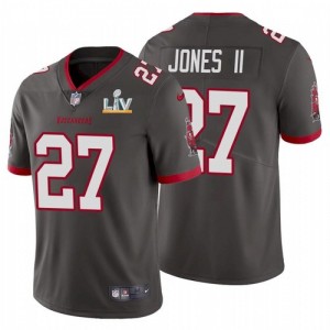 Nike Buccaneers 27 Ronald Jones II Grey 2021 Super Bowl LV Limited Vapor Untouchable Limited Men Jersey