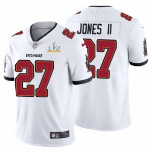 Nike Buccaneers 27 Ronald Jones II White 2021 Super Bowl LV Limited Vapor Untouchable Limited Men Jersey