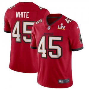 Nike Buccaneers 45 Devin White Red 2021 Super Bowl LV Vapor Untouchable Limited Men Jersey