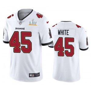 Nike Buccaneers 45 Devin White White 2021 Super Bowl LV Vapor Untouchable Limited Men Jersey