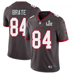 Nike Buccaneers 84 Cameron Brate Grey 2021 Super Bowl LV Limited Vapor Untouchable Limited Men Jersey