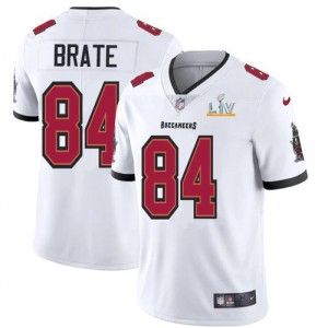Nike Buccaneers 84 Cameron Brate White 2021 Super Bowl LV Limited Vapor Untouchable Limited Men Jersey