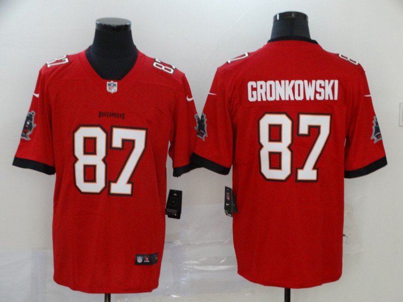 Nike Buccaneers 87 Rob Gronkowski  red New 2020 Vapor Untouchable Limited Jersey