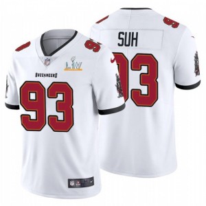 Nike Buccaneers 93 Ndamukong Suh White 2021 Super Bowl LV Limited Vapor Untouchable Limited Men Jersey