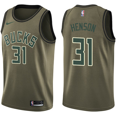 Nike Bucks #31 John Henson Green Salute to Service NBA Swingman Jersey