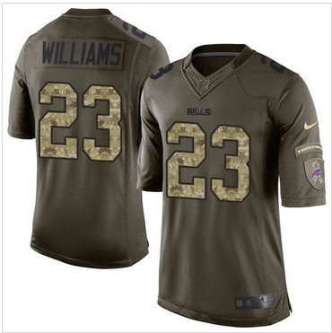 Nike Buffalo Bills #23 Aaron Williams Green Men's Stitched NFL Limited Salute To Service Jersey