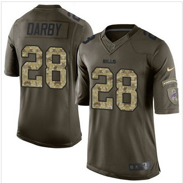 Nike Buffalo Bills #28 Ronald Darby Green Men's Stitched NFL Limited Salute To Service Jersey