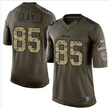 Nike Buffalo Bills #85 Charles Clay Green Men's Stitched NFL Limited Salute To Service Jersey
