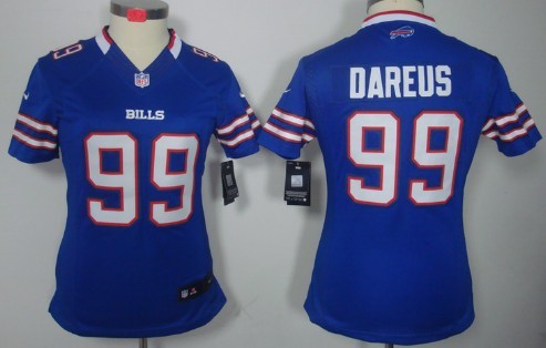 Nike Buffalo Bills #99 Marcell Dareus Light Blue Limited Womens Stitched Jersey