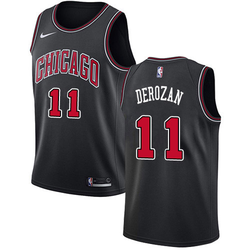 Nike Bulls #11 Demar Derozan Black NBA Swingman Statement Edition Jersey