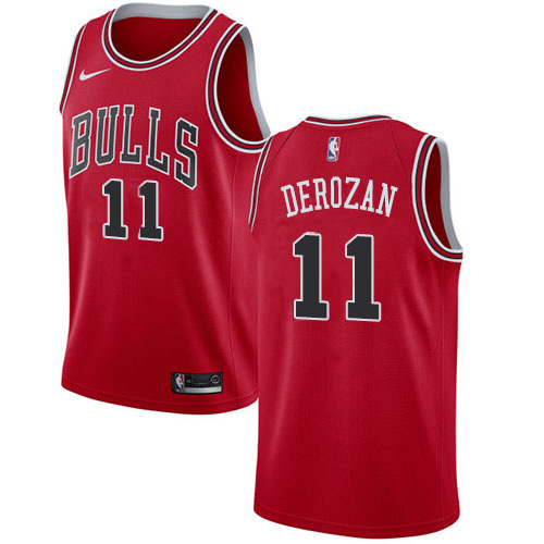 Nike Bulls #11 Demar Derozan Red NBA Swingman Icon Edition Jersey