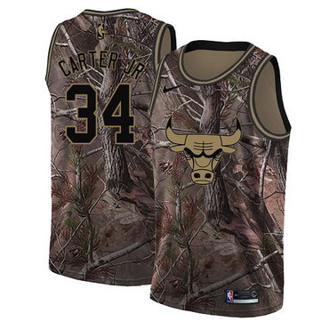 Nike Bulls #34 Wendell Carter Jr. Camo NBA Swingman Realtree Collection Jersey