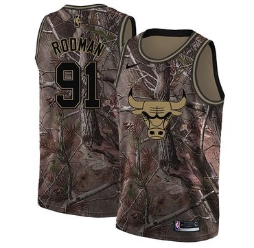 Nike Bulls #91 Dennis Rodman Camo Youth NBA Swingman Realtree Collection Jersey