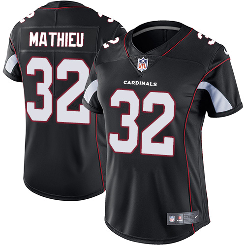 Nike Cardinals #32 Tyrann Mathieu Black Alternate Women's Stitched NFL Vapor Untouchable Limited Jersey