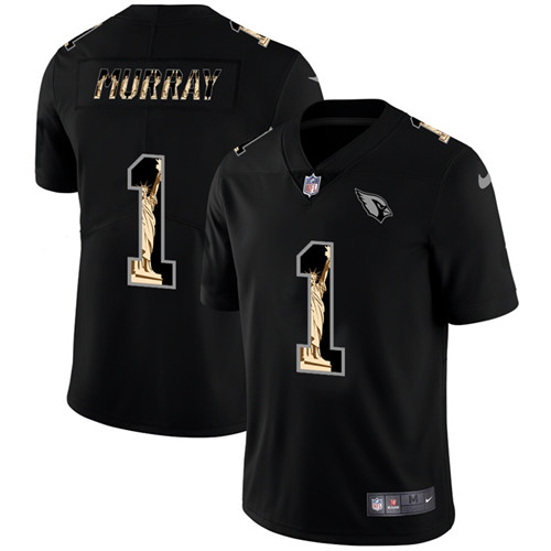 Nike Cardinals 1 Kyler Murray Black Statue Of Liberty Limited Jersey