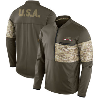 Nike Cardinals Olive Salute to Service Sideline Hybrid Half-Zip Pullover Jacket