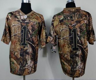 Nike Carolina Panthers #1 Cam Newton Camo Realtree NFL Elite Jersey