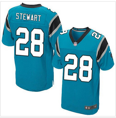 Nike Carolina Panthers #28 Jonathan Stewart Blue Alternate Men's Stitched NFL Elite Jersey