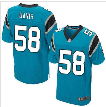 Nike Carolina Panthers #58 Thomas Davis Blue Alternate Men's Stitched NFL Elite Jersey
