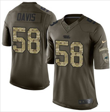 Nike Carolina Panthers #58 Thomas Davis Green Men's Stitched NFL Limited Salute to Service Jersey