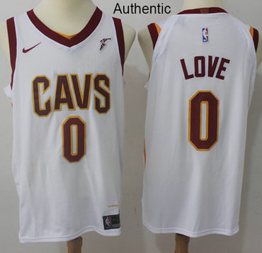 Nike Cavaliers #0 Kevin Love White NBA Authentic Association Edition Jersey