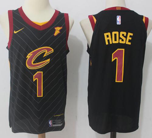 Nike Cavaliers #1 Derrick Rose Black Statement Edition NBA Swingman Jersey