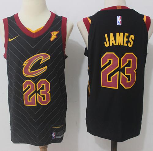 Nike Cavaliers #23 LeBron James Black Stitched NBA Swingman Jersey