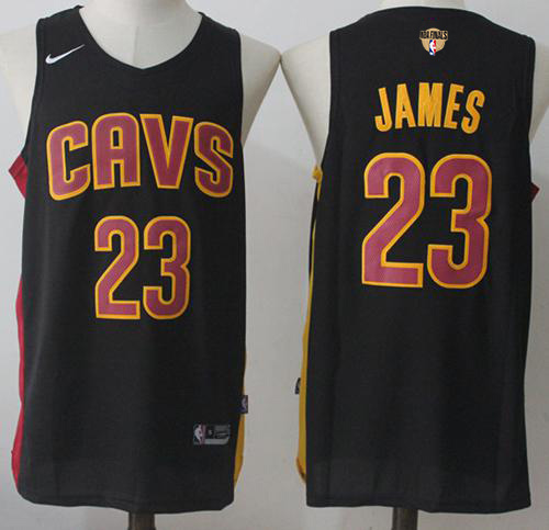 Nike Cavaliers #23 LeBron James Navy Blue Alternate The Finals Patch NBA Swingman Jersey