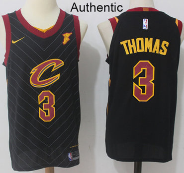 Nike Cavaliers #3 Isaiah Thomas Black Statement Edition NBA Authentic Jersey