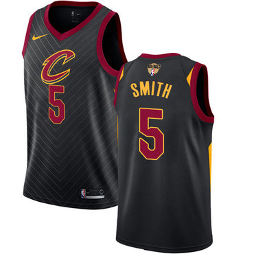 Nike Cavaliers #5 J.R. Smith Black The Finals Patch NBA Swingman Statement Edition Jersey