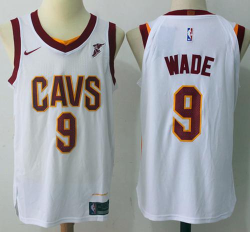 Nike Cavaliers #9 Dwyane Wade White Stitched NBA Swingman Jersey