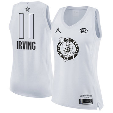 Nike Celtics #11 Kyrie Irving White Women's NBA Jordan Swingman 2018 All-Star Game Jersey