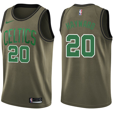 Nike Celtics #20 Gordon Hayward Green Salute to Service NBA Swingman Jersey