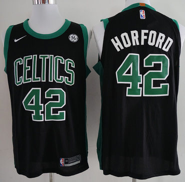 Nike Celtics 42 Al Horford Black Nike Authentic Jersey
