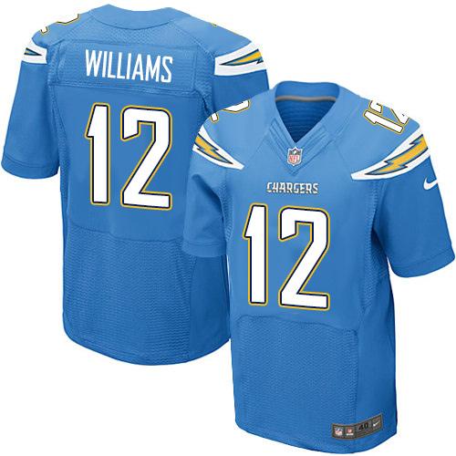 Nike Chargers #12 Mike Williams Electric Blue Alternate Men's Stitched NFL New Elite Jersey