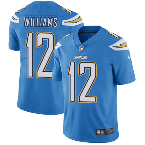 Nike Chargers #12 Mike Williams Electric Blue Alternate Men's Stitched NFL Vapor Untouchable Limited Jersey
