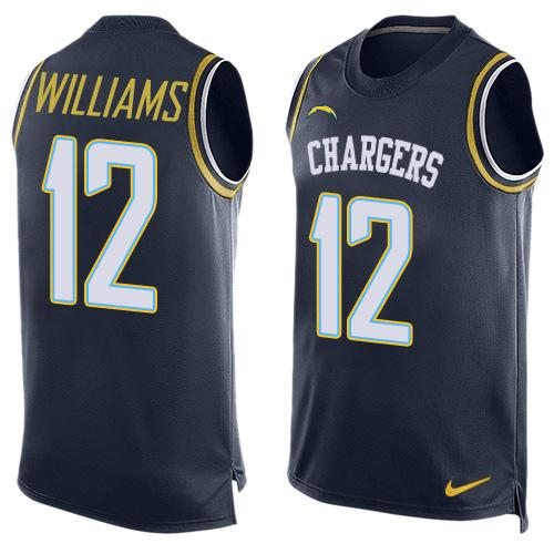 Nike Chargers #12 Mike Williams Navy Blue Team Color Men's Stitched NFL Limited Tank Top Jersey