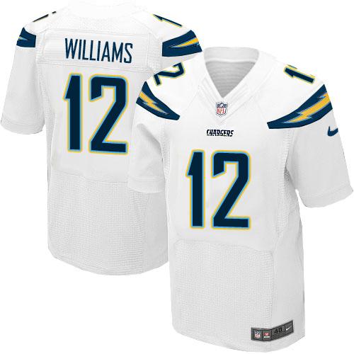 Nike Chargers #12 Mike Williams White Men's Stitched NFL New Elite Jersey