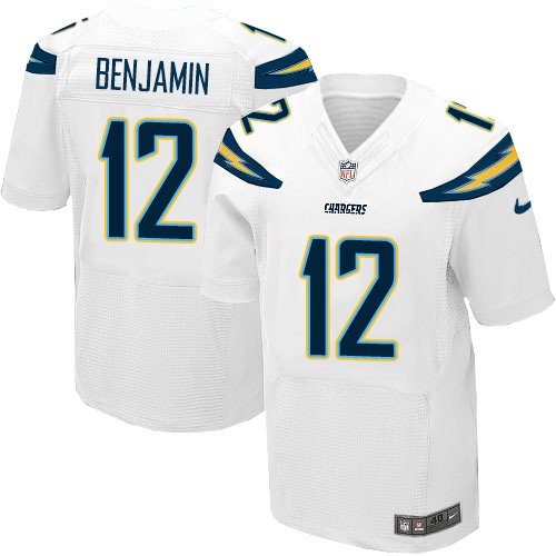Nike Chargers #12 Travis Benjamin White Men's Stitched NFL New Elite Jersey