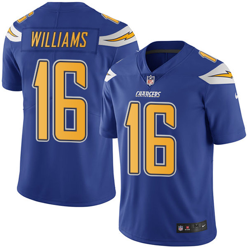 Nike Chargers #16 Tyrell Williams Electric Blue Youth Stitched NFL Limited Rush Jersey
