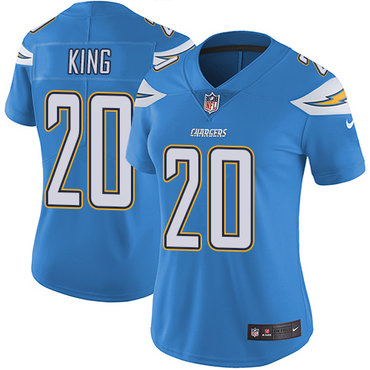 Nike Chargers #20 Desmond King Electric Blue Alternate Women's Stitched NFL Vapor Untouchable Limited Jersey