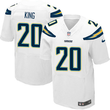 Nike Chargers #20 Desmond King White Men's Stitched NFL New Elite Jersey