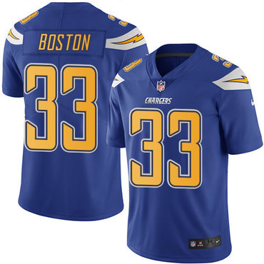 Nike Chargers #33 Tre Boston Electric Blue Youth Stitched NFL Limited Rush Jersey