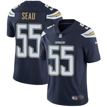 Nike Chargers #55 Junior Seau Navy Blue Team Color Men's Stitched NFL Vapor Untouchable Limited Jersey