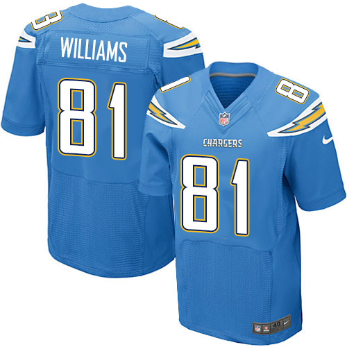Nike Chargers #81 Mike Williams Electric Blue Alternate Men's Stitched NFL New Elite Jersey