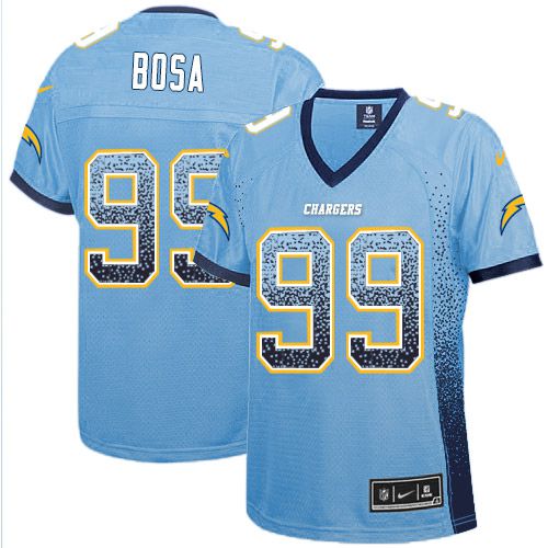 Nike Chargers #99 Joey Bosa Electric Blue Alternate Women's Stitched NFL Elite Drift Fashion Jersey