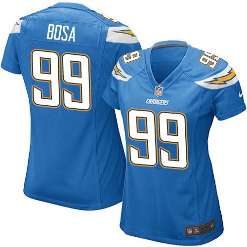 Nike Chargers #99 Joey Bosa Electric Blue Alternate Women's Stitched NFL Elite Jersey