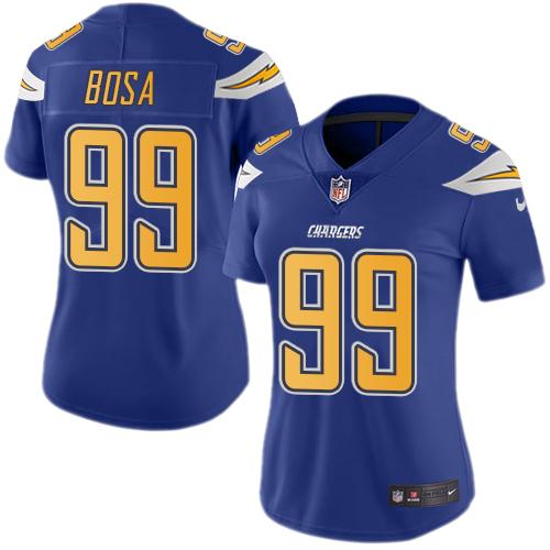 Nike Chargers #99 Joey Bosa Electric Blue Women's Stitched NFL Limited Rush Jersey