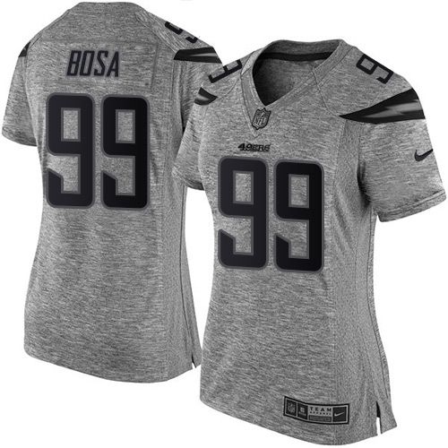 Nike Chargers #99 Joey Bosa Gray Women's Stitched NFL Limited Gridiron Gray Jersey