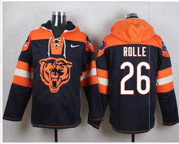 Nike Chicago Bears #26 Antrel Rolle Navy Blue Player Pullover NFL Hoodie